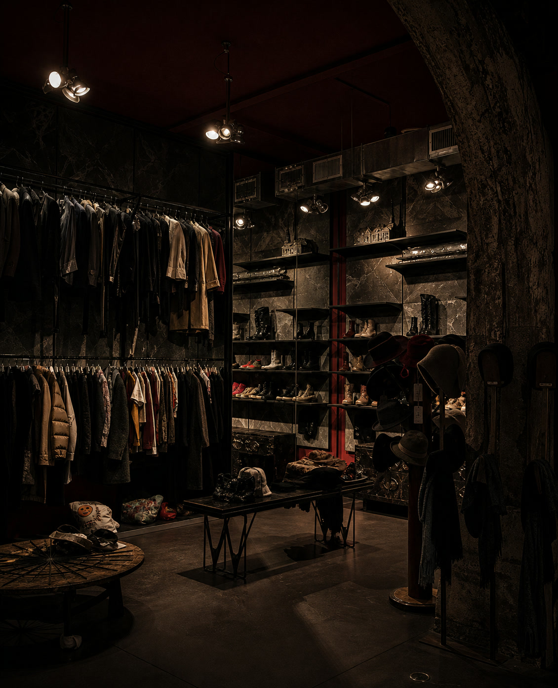 Private dark archive room